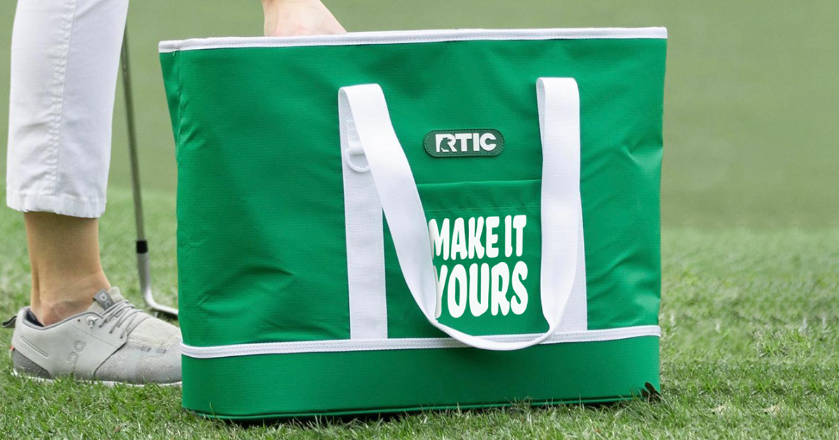 insulated tote from rtic with custom printed design