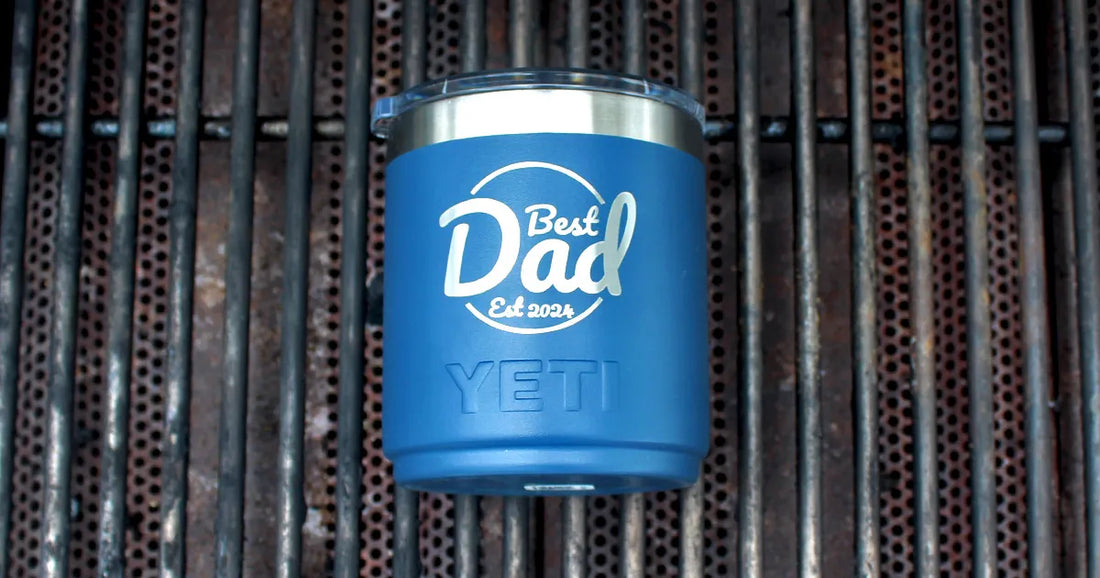 navy yeti rambler personalized for father's day