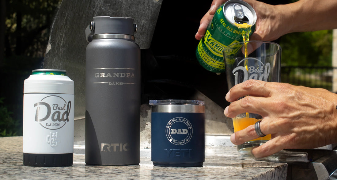 navy yeti rambler personalized for father's day