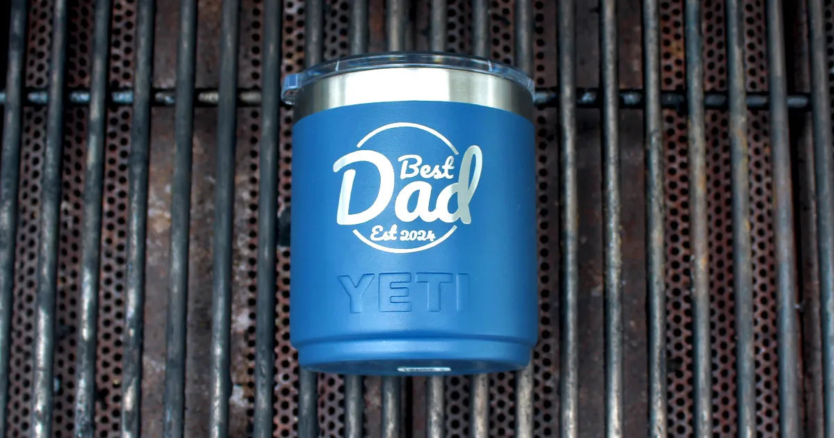 navy yeti rambler personalized for father&