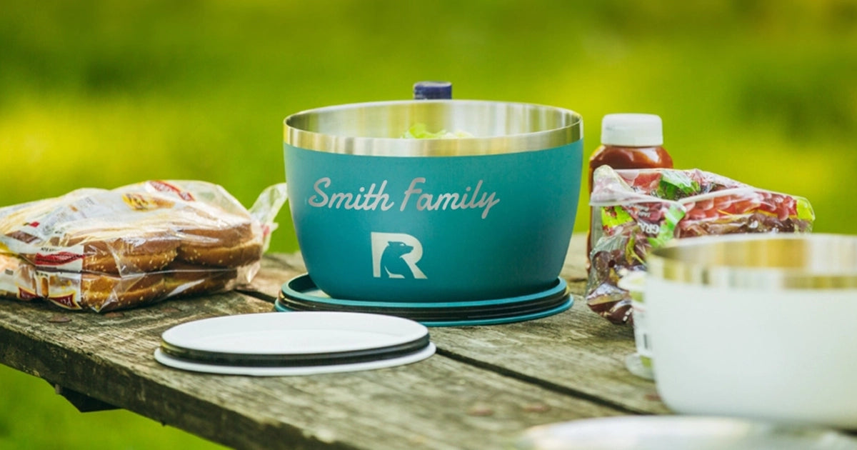 customized rtic food bowl with engraving the reads smith family