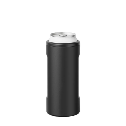 Front customization side of the BruMate Hopsulator Slim in Matte Black 