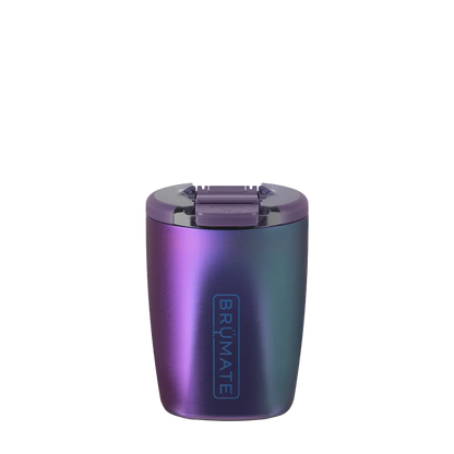 Back customization side of the BruMate Rocks with Color Matched Lid 12 oz in Dark Aura 