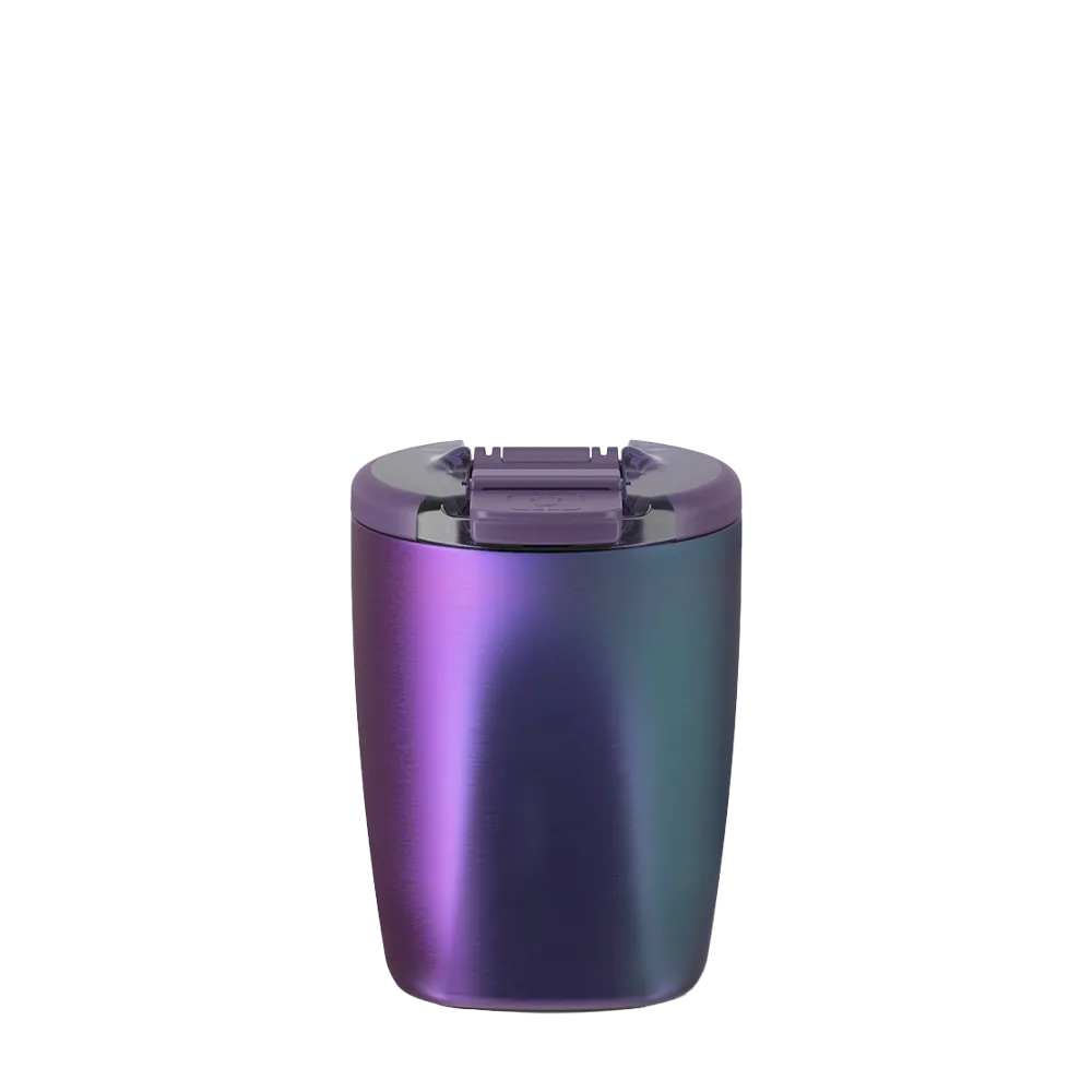 Front customization side of the BruMate Rocks with Color Matched Lid 12 oz in Dark Aura 