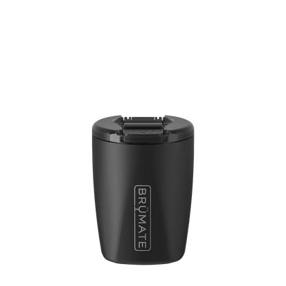 Back customization side of the BruMate Rocks with Color Matched Lid 12 oz in Matte Black 