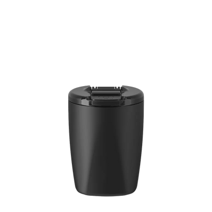 Front customization side of the BruMate Rocks with Color Matched Lid 12 oz in Matte Black 