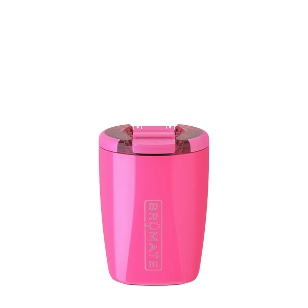 Brumate 12 oz Rocks Glass with Color Matched Lid #color_neon-pink