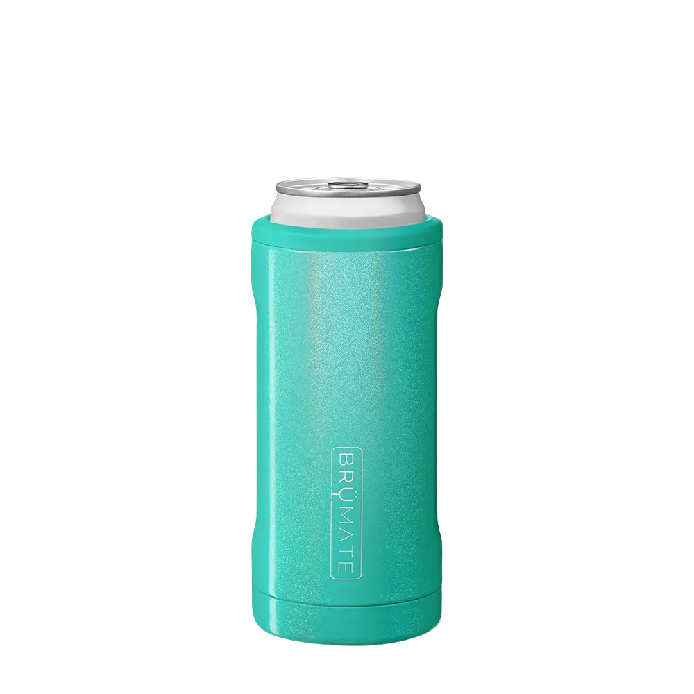 Brumate 12 oz Hopsulator Slim Can Holder - Glitter Peacock