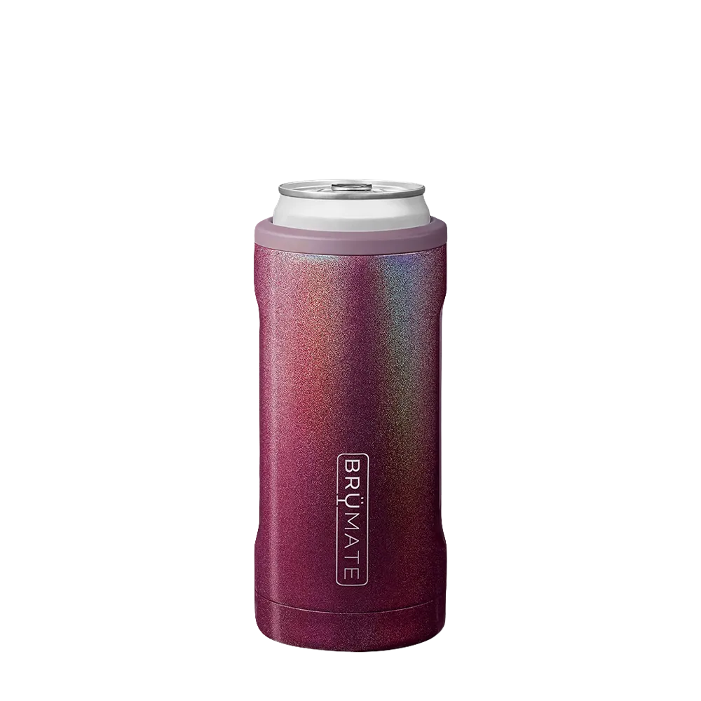 Brumate 12 oz Hopsulator Slim Can Holder - Glitter Merlot