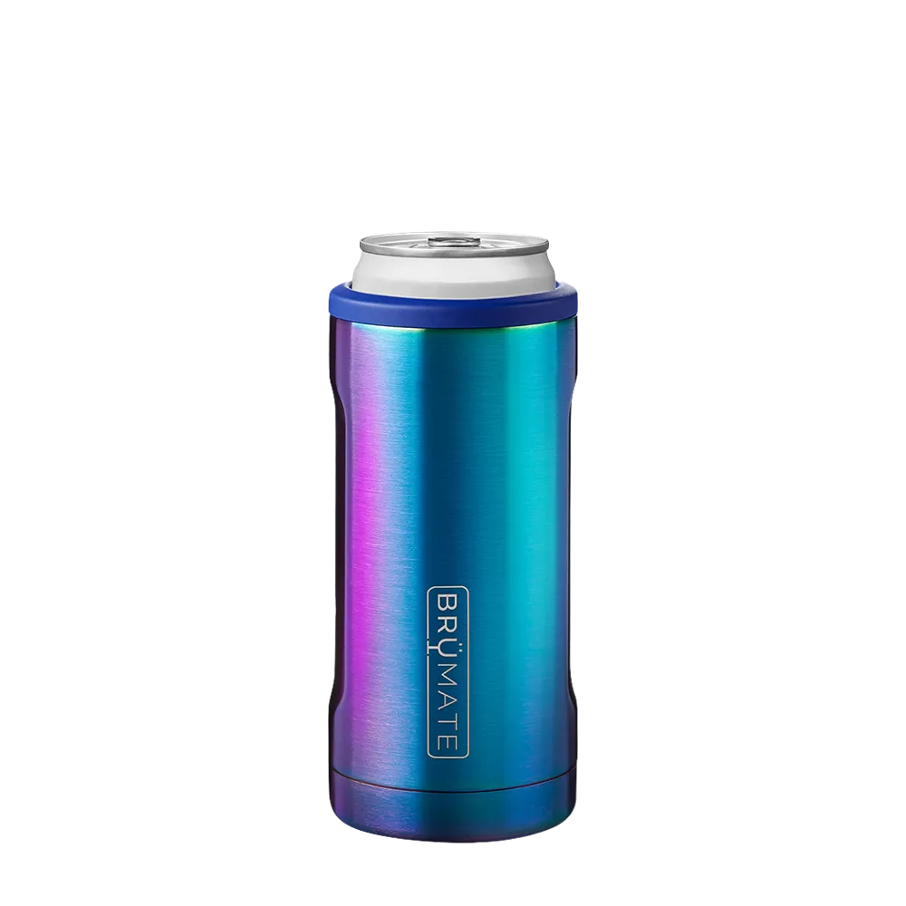 Brumate 12 oz Hopsulator Slim Can Holder - Rainbow Titanium