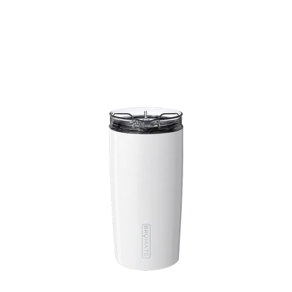 Back customization side of the BruMate Togosa Bottle Chiller &amp; Pitcher in Ice White 