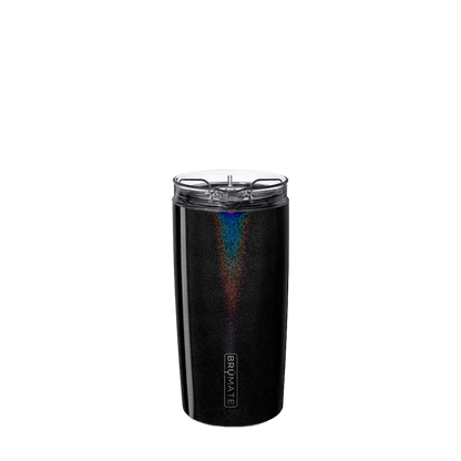 Back customization side of the BruMate Togosa Bottle Chiller &amp; Pitcher in Glitter Charcoal 