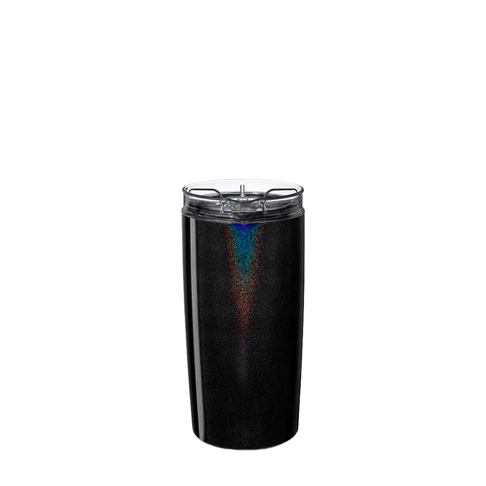 Front customization side of the BruMate Togosa Bottle Chiller &amp; Pitcher in Glitter Charcoal 