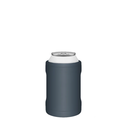 Front customization side of the BruMate Hopsulator Duo 2-in-1 Insulated Can Holder 12 oz in Nightfall 