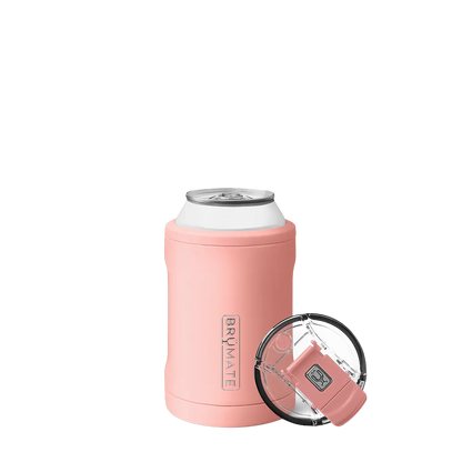 BruMate Hopsulator Duo 2-in-1 Insulated Can Holder 12 oz in Guava 