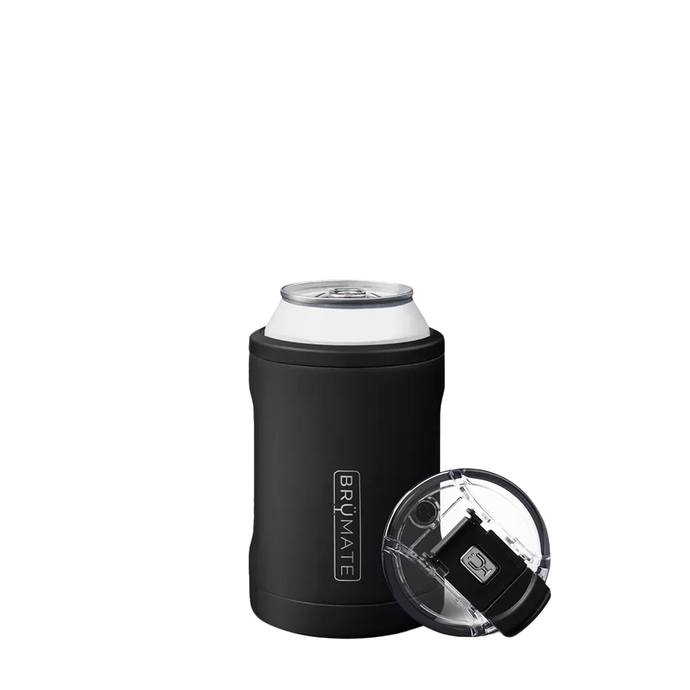 BruMate Hopsulator Duo 2-in-1 Insulated Can Holder 12 oz in Matte Black 