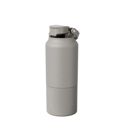 Front customization side of the BruMate Rise Bottle 35 oz in Mocha 