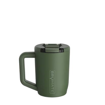 Back customization side of the BruMate Müv Mug 15 oz in OD Green 