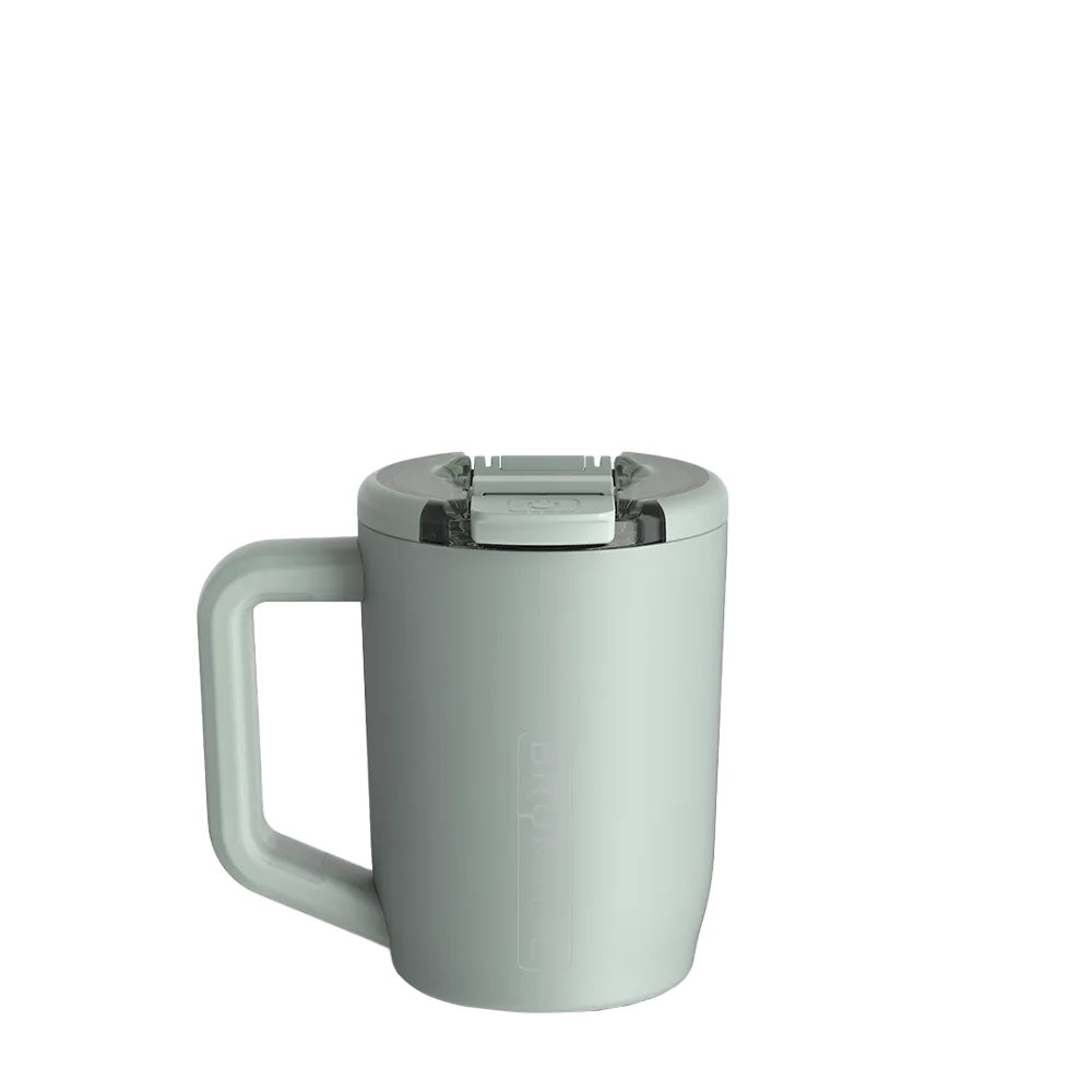 Back customization side of the BruMate Müv Mug 15 oz in Sage 