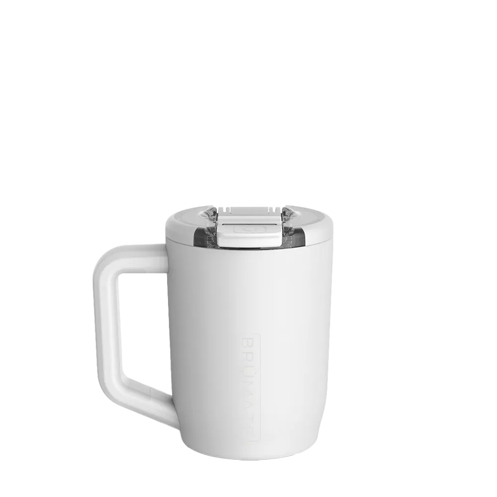 Back customization side of the BruMate Müv Mug 15 oz in Matte White 
