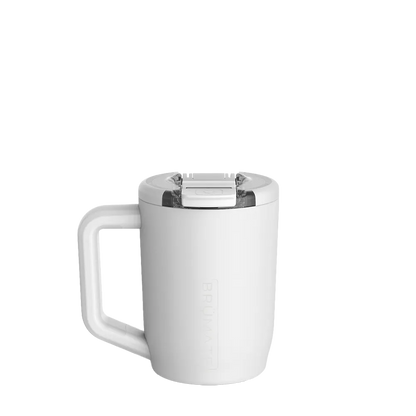Back customization side of the BruMate Müv Mug 15 oz in Matte White 