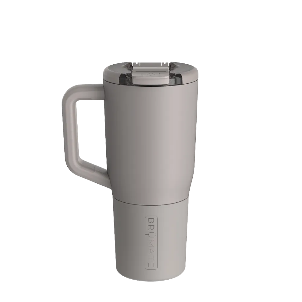 Back customization side of the BruMate Müv Mug 25 oz in Mocha 