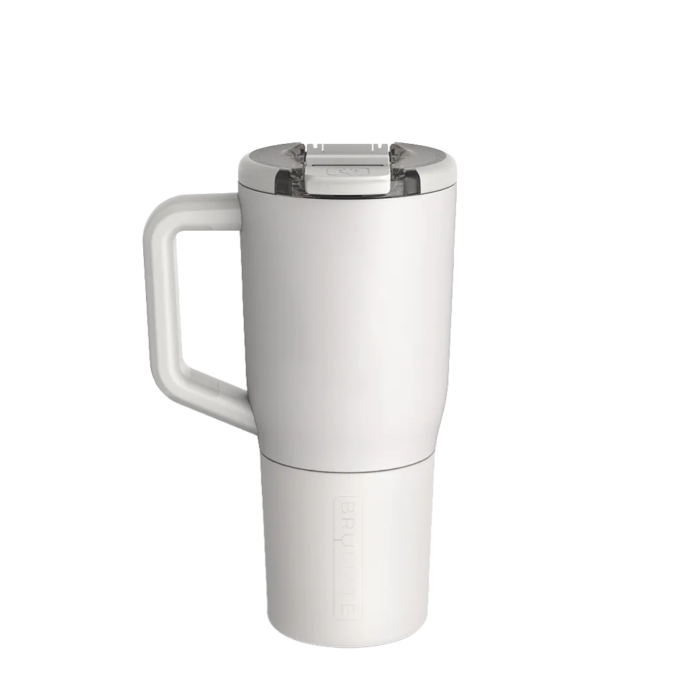 Back customization side of the BruMate Müv Mug 25 oz in Dune 