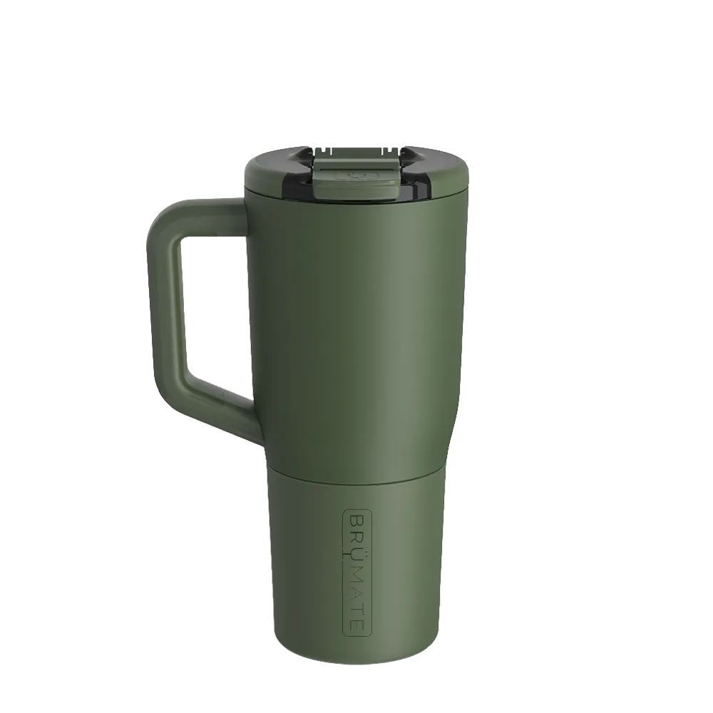Back customization side of the BruMate Müv Mug 25 oz in OD Green 