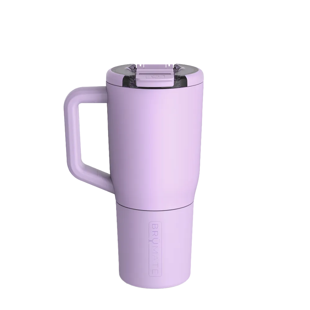 Back customization side of the BruMate Müv Mug 25 oz in Lavender 