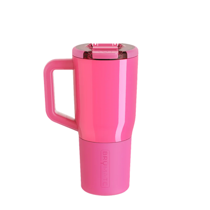 Back customization side of the BruMate Müv Mug 25 oz in Neon Pink 