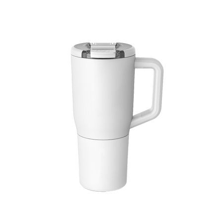 Front customization side of the BruMate Müv Mug 25 oz in Matte White 