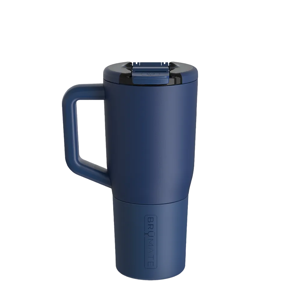 Back customization side of the BruMate Müv Mug 25 oz in Matte Navy 