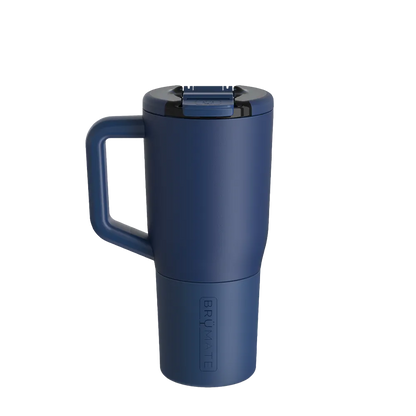 Back customization side of the BruMate Müv Mug 25 oz in Matte Navy 