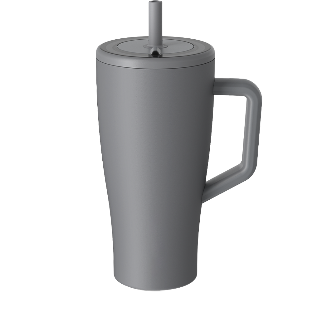 Front customization side of the BruMate Era Mug 30 oz in Matte Grey 