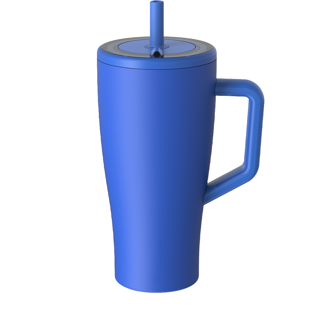 Front customization side of the BruMate Era Mug 30 oz in Matte Royal Blue 