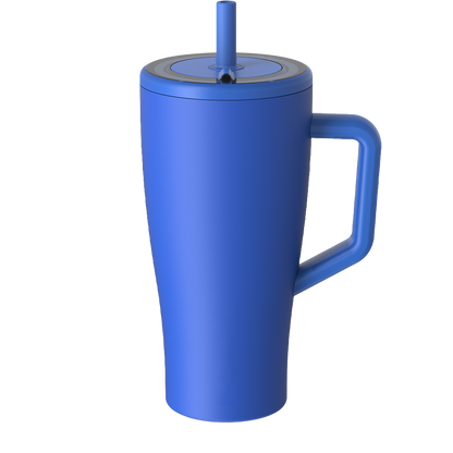 Front customization side of the BruMate Era Mug 30 oz in Matte Royal Blue 
