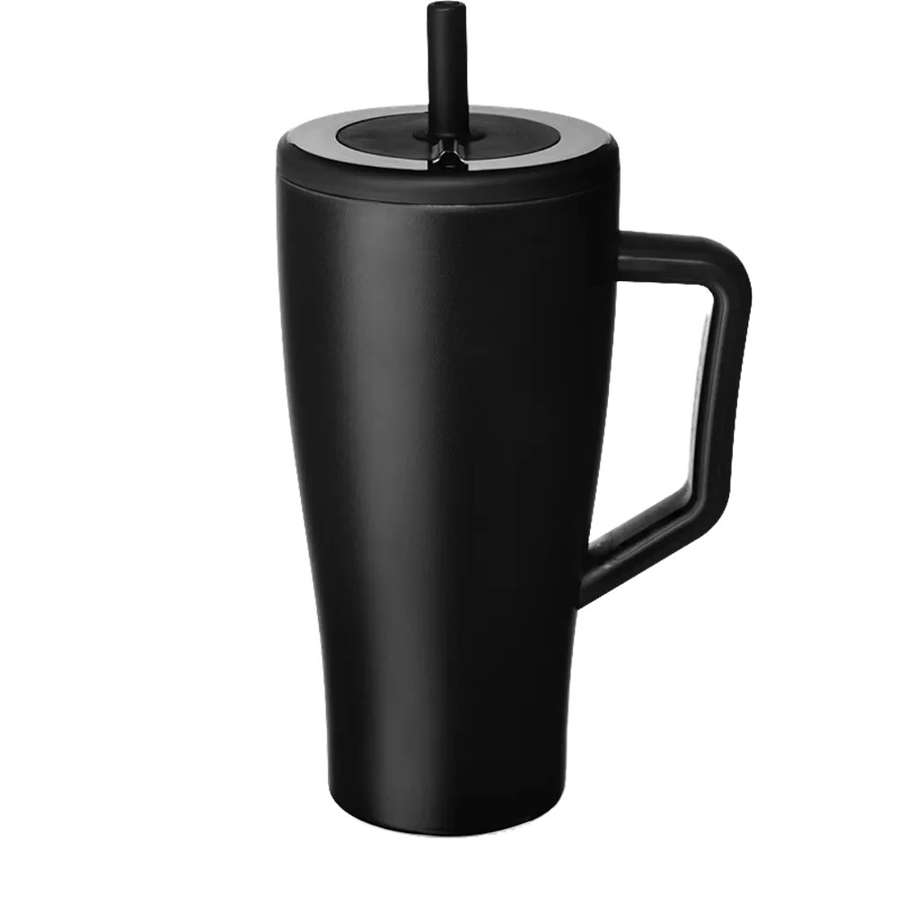 Front customization side of the BruMate Era Flip 30 oz in Matte Black 