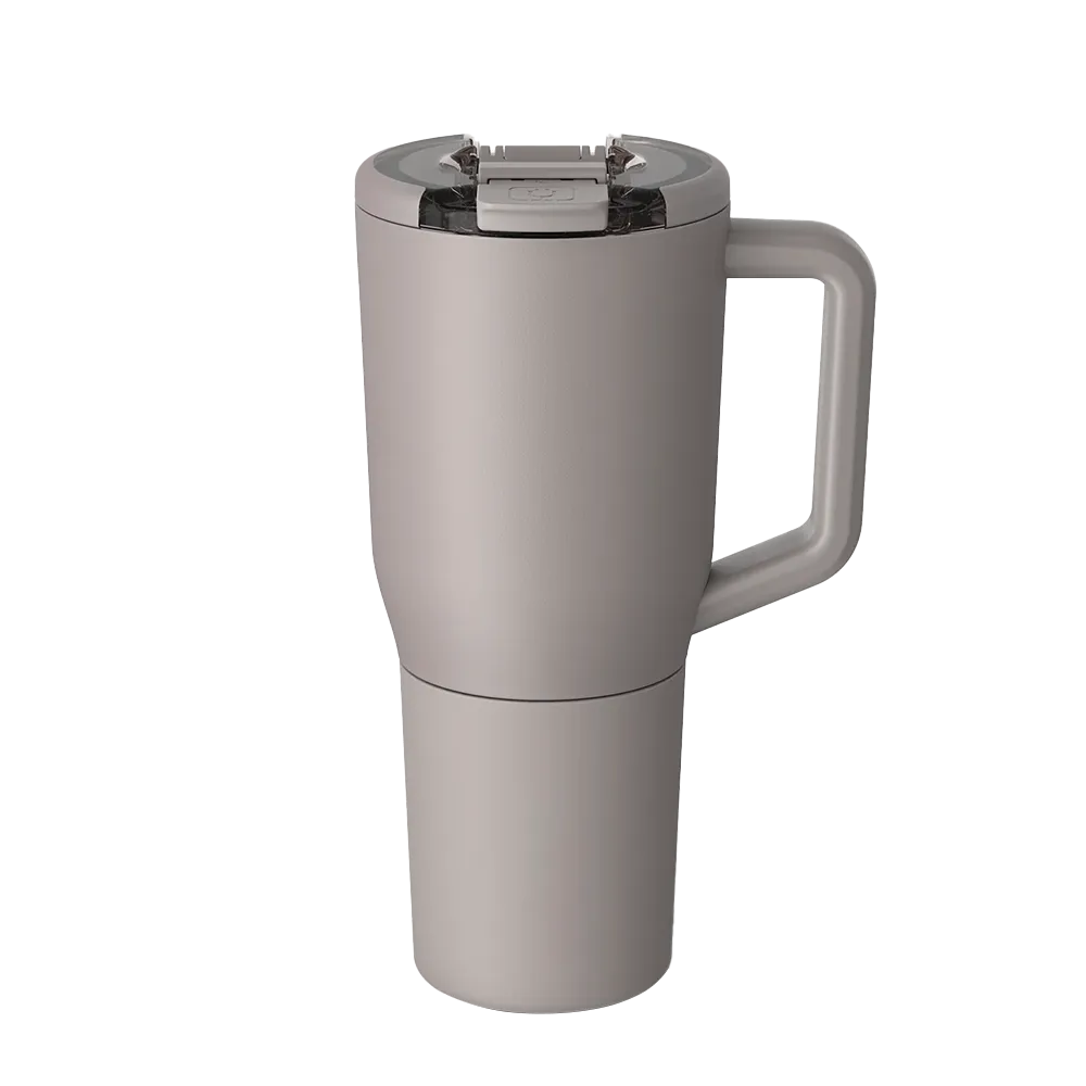 Front customization side of the BruMate Müv Mug 35 oz in Mocha 