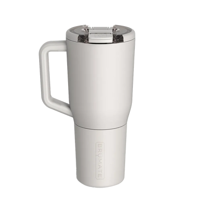 Back customization side of the BruMate Müv Mug 35 oz in Dune 
