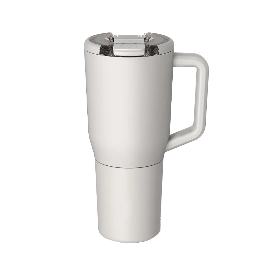 Front customization side of the BruMate Müv Mug 35 oz in Dune 