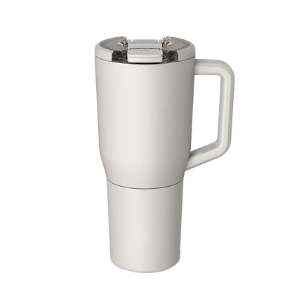Front customization side of the BruMate Müv Mug 35 oz in Dune 
