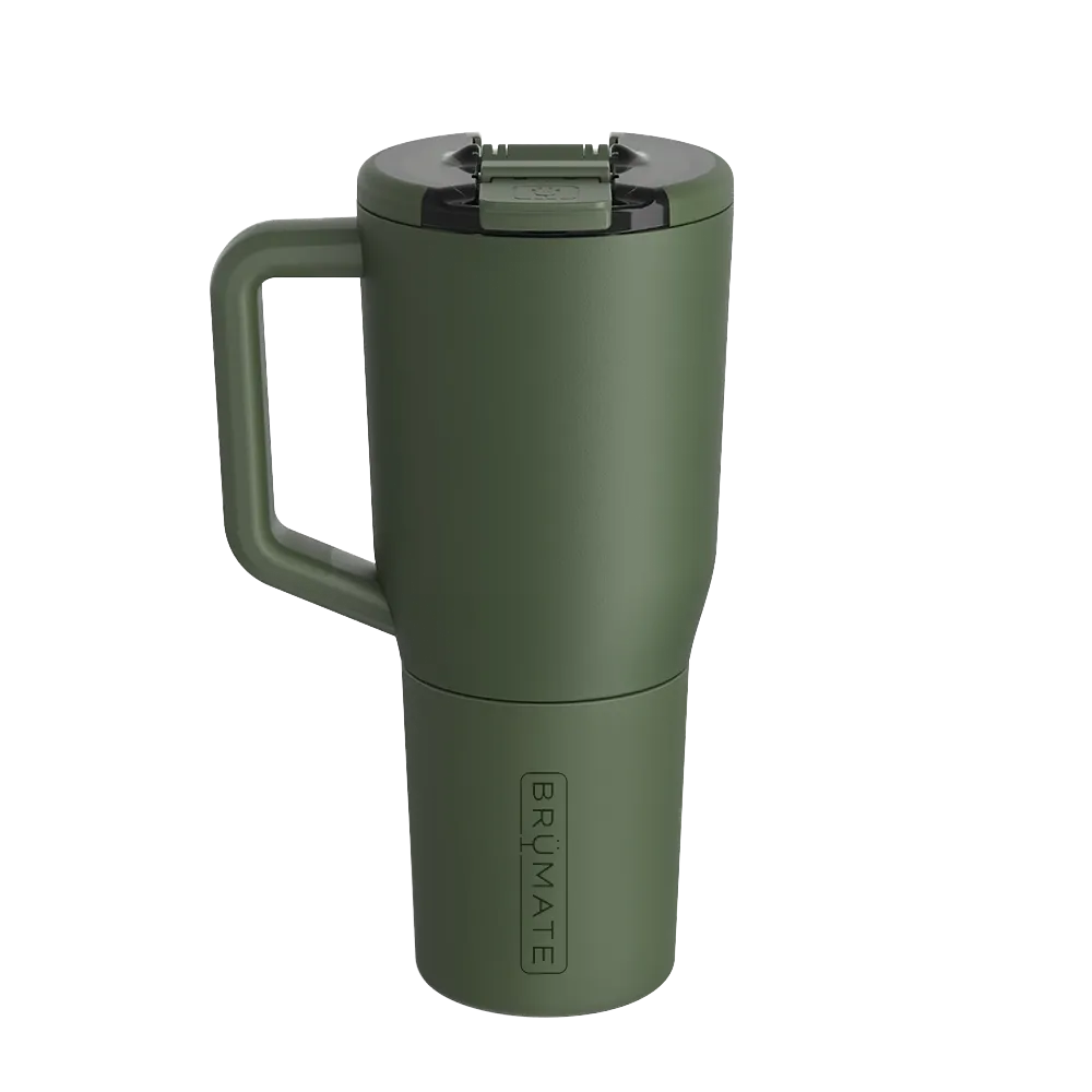 Back customization side of the BruMate Müv Mug 35 oz in OD Green 