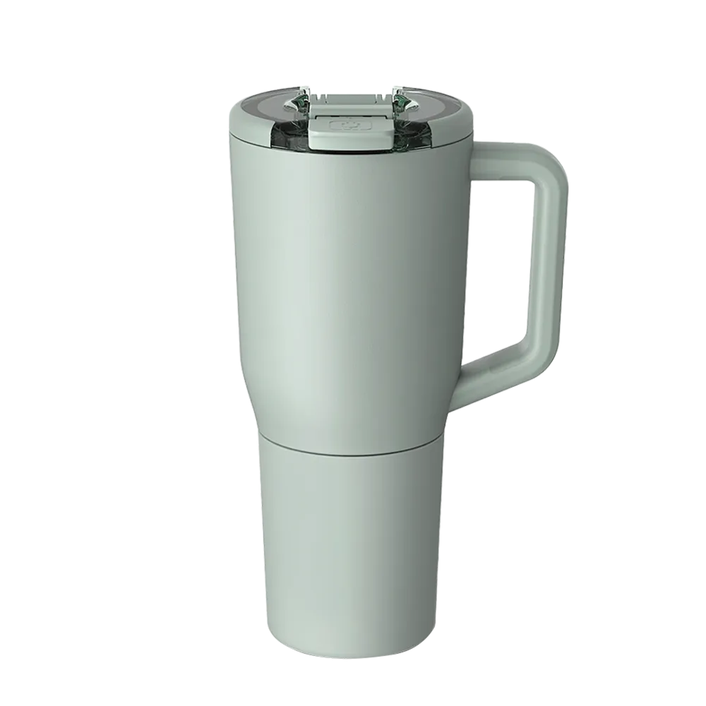 Front customization side of the BruMate Müv Mug 35 oz in Sage 