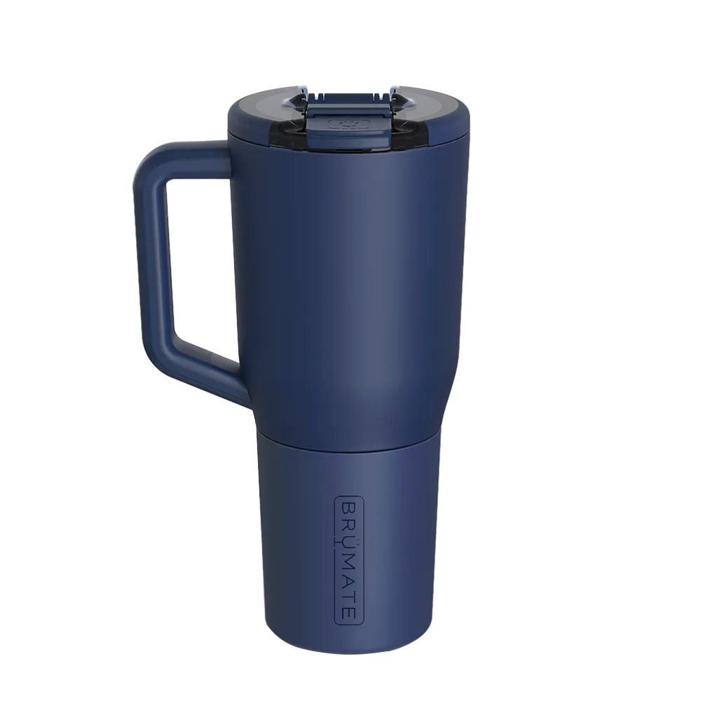 Back customization side of the BruMate Müv Mug 35 oz in Navy 