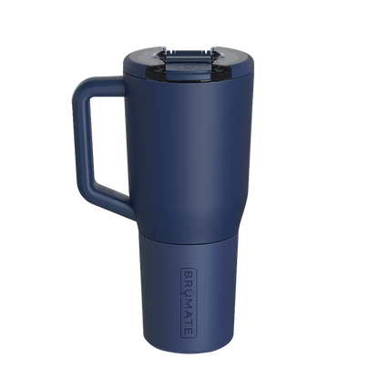 Back customization side of the BruMate Müv Mug 35 oz in Navy 