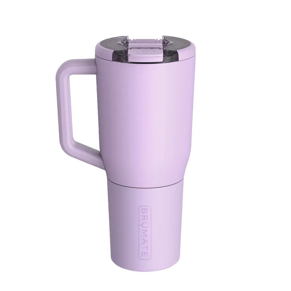Back customization side of the BruMate Müv Mug 35 oz in Lavender 