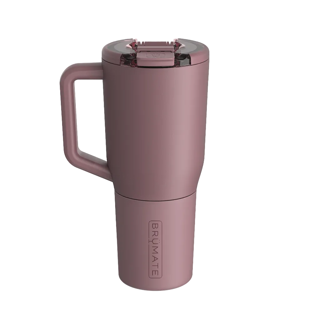 Back customization side of the BruMate Müv Mug 35 oz in Rose Taupe 