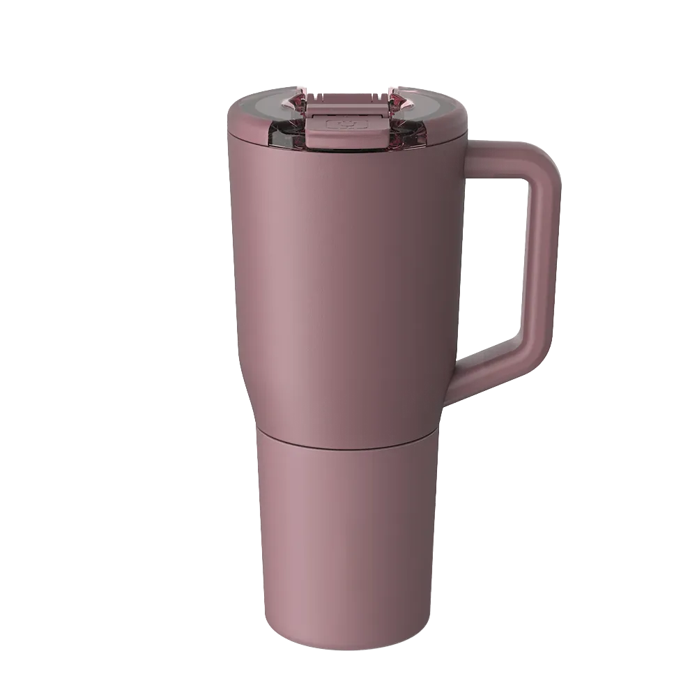 Front customization side of the BruMate Müv Mug 35 oz in Rose Taupe 