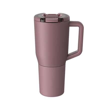Front customization side of the BruMate Müv Mug 35 oz in Rose Taupe 