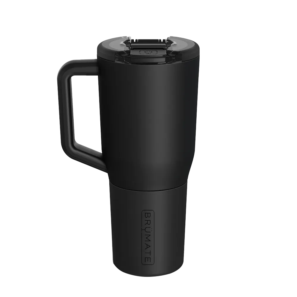 Back customization side of the BruMate Müv Mug 35 oz in Matte Black 